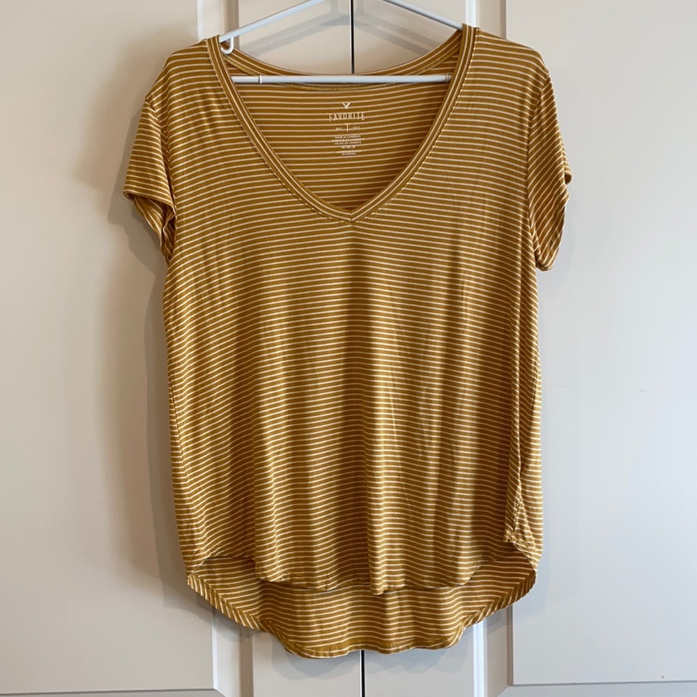 AE t-shirt - yellow/white stripes